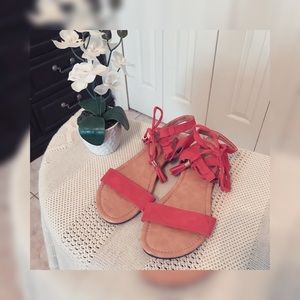 🥀Red Lace-up Sandals🥀